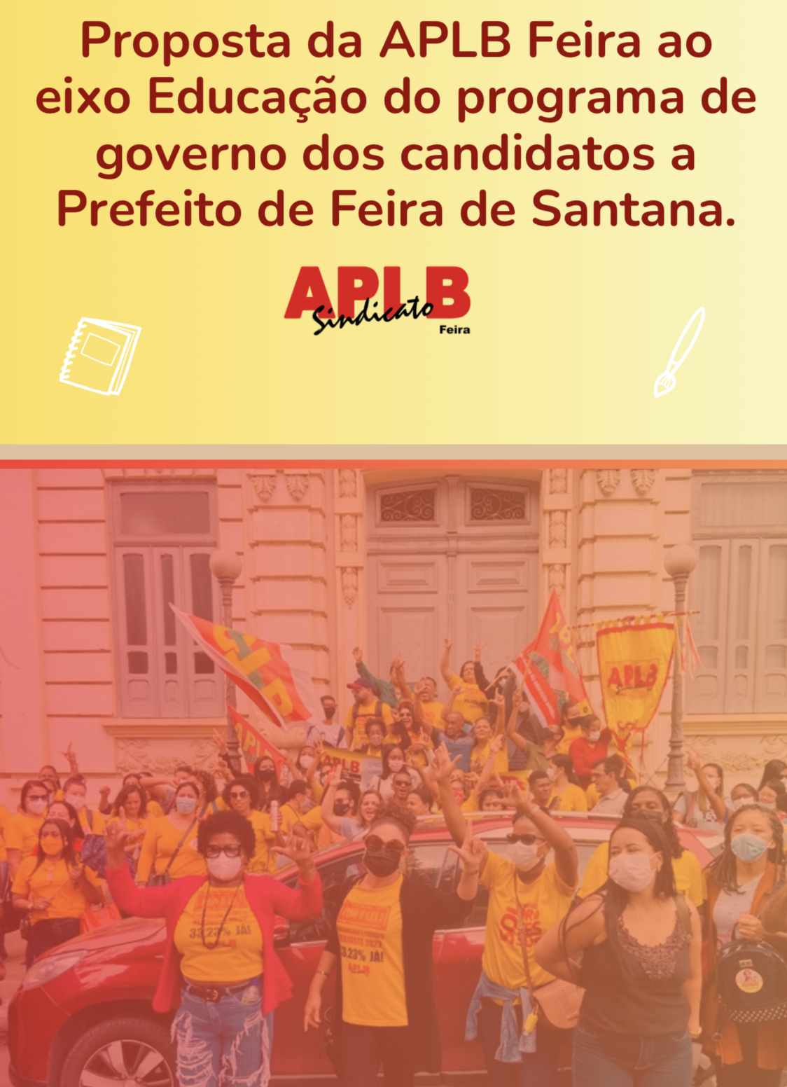 Proposta da APLB Feira ao eixo Educação para Feira de ...