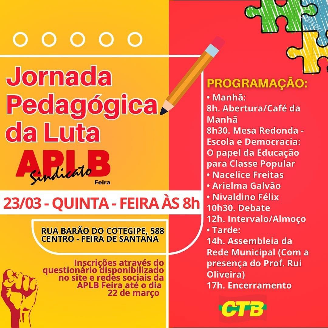 APLB Feira abre inscrições para a Jornada Pedagógica da Luta