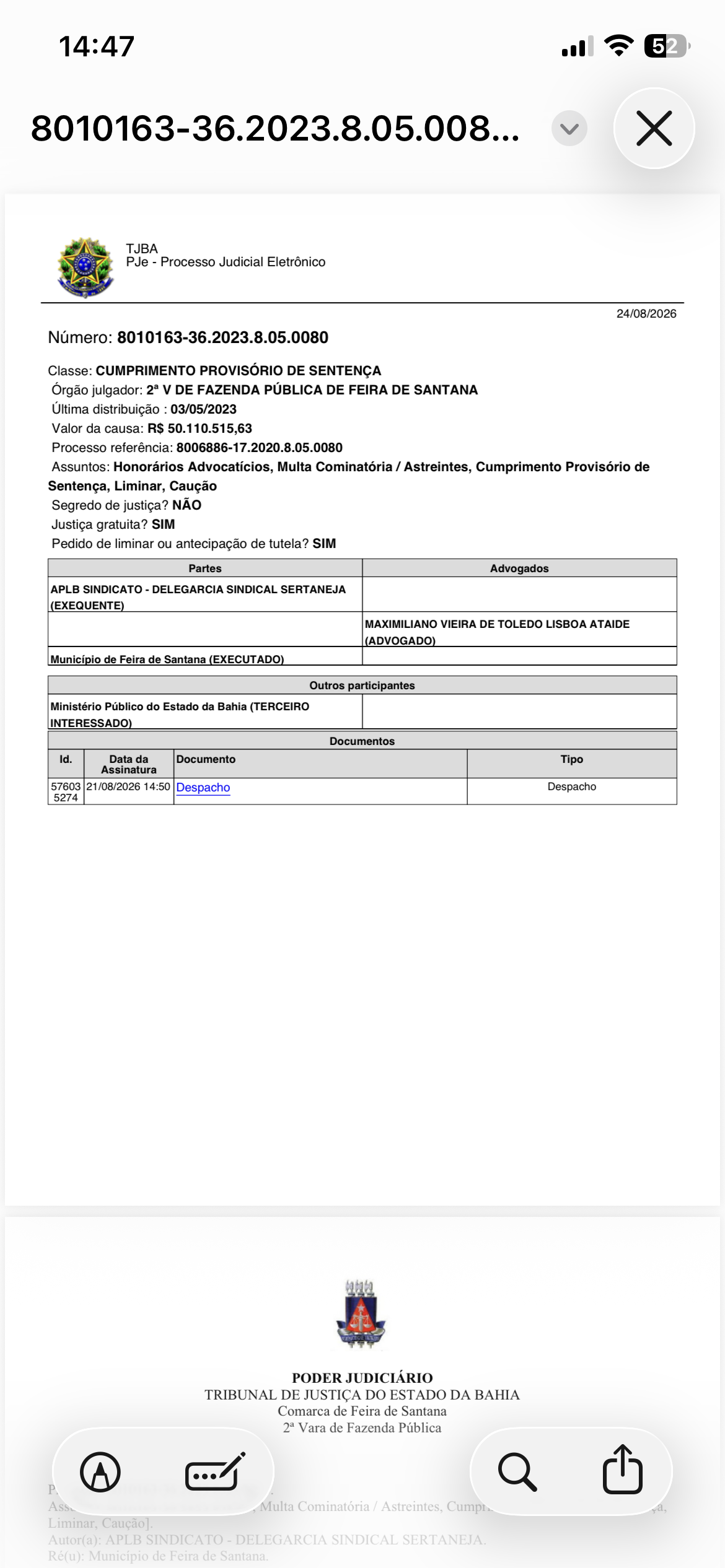 NOTA DO JURÍDICO À CATEGORIA